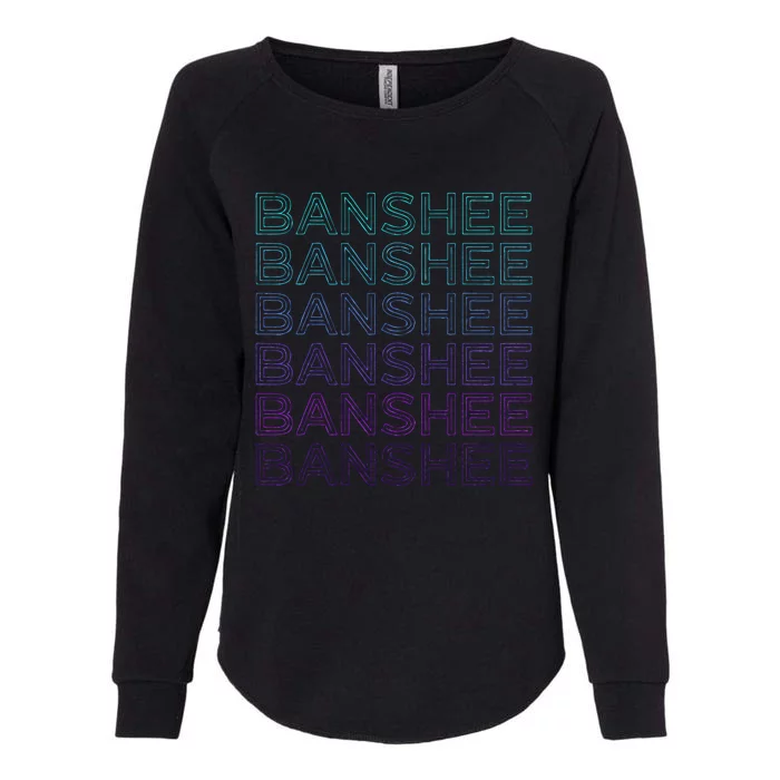 Banshee Irish Folklore Retro Womens California Wash Sweatshirt