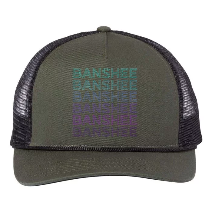 Banshee Irish Folklore Retro Retro Rope Trucker Hat Cap