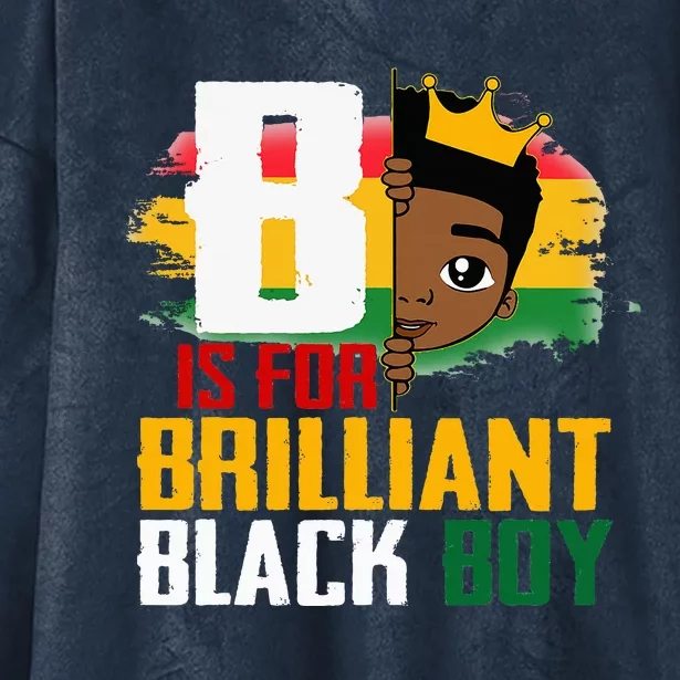 B Is For Brilliant Black BLM Pride Afro African Hooded Wearable Blanket