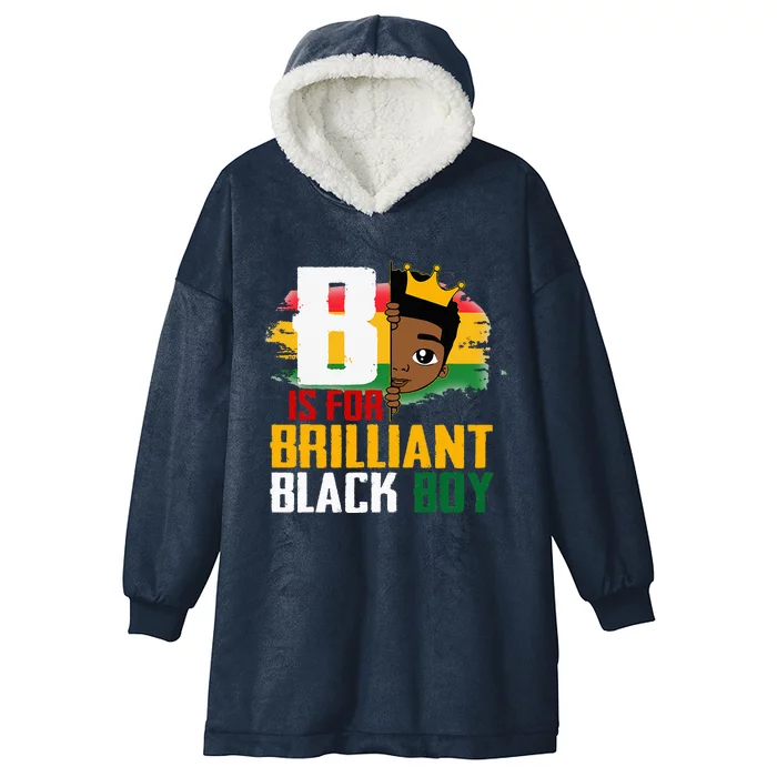 B Is For Brilliant Black BLM Pride Afro African Hooded Wearable Blanket