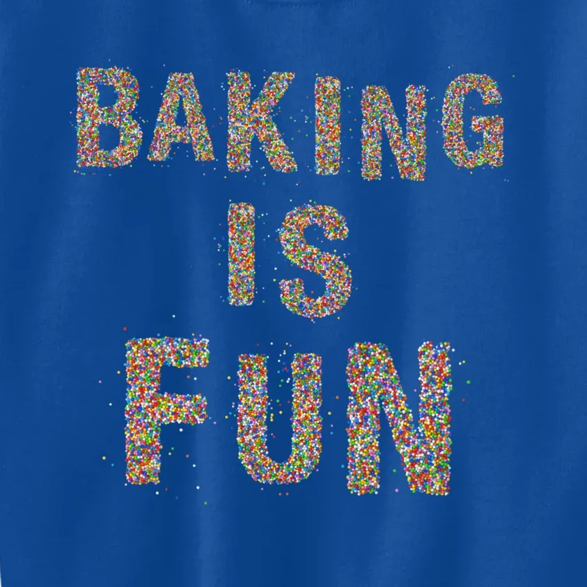 Baking Is Fun And My Therapy Pies Cupcake Batch Funny Bakery Gift Kids Sweatshirt