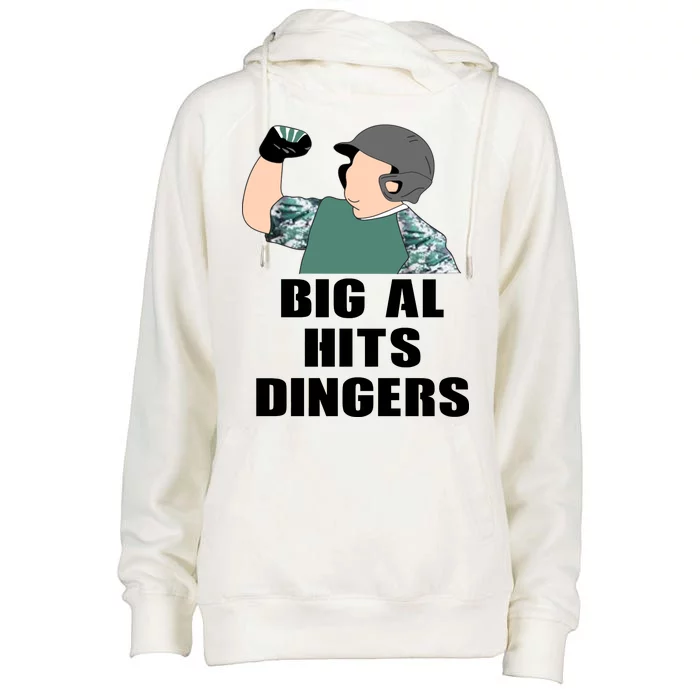 Big Al Hits Dingers Womens Funnel Neck Pullover Hood