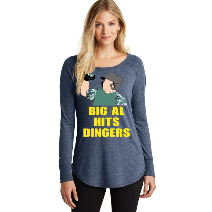 Big Al Hits Dingers Women's Perfect Tri Tunic Long Sleeve Shirt