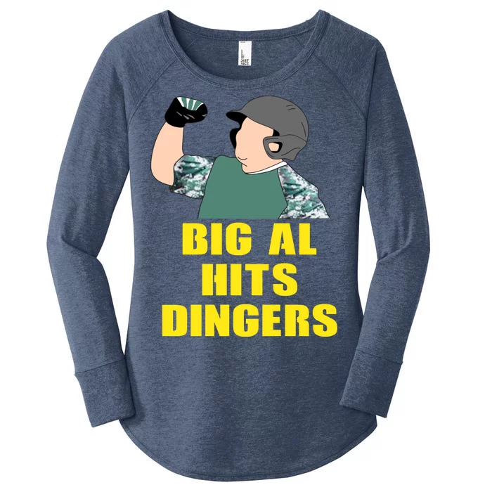 Big Al Hits Dingers Women's Perfect Tri Tunic Long Sleeve Shirt