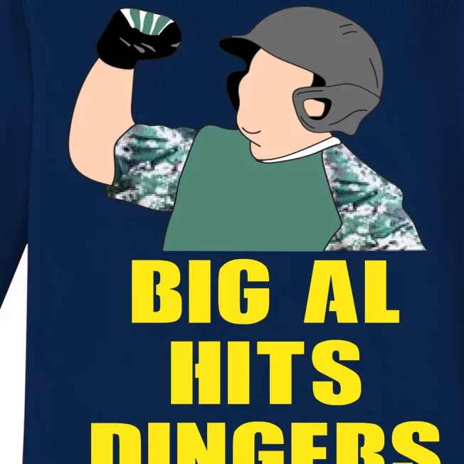 Big Al Hits Dingers Baby Long Sleeve Bodysuit