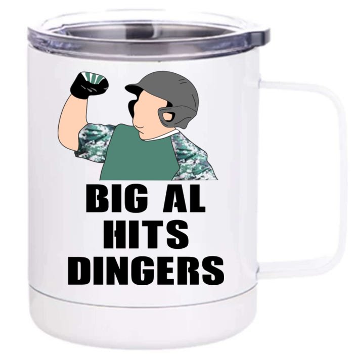 Big Al Hits Dingers Front & Back 12oz Stainless Steel Tumbler Cup