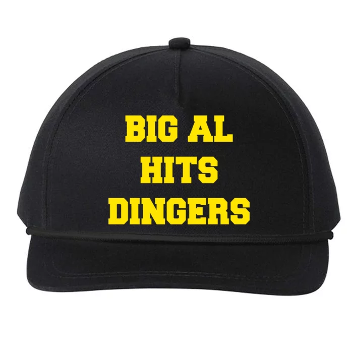 Big Al Hits Dingers Baseball Snapback Five-Panel Rope Hat