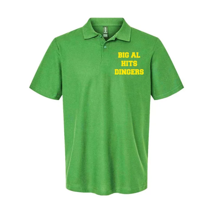 Big Al Hits Dingers Baseball Softstyle Adult Sport Polo