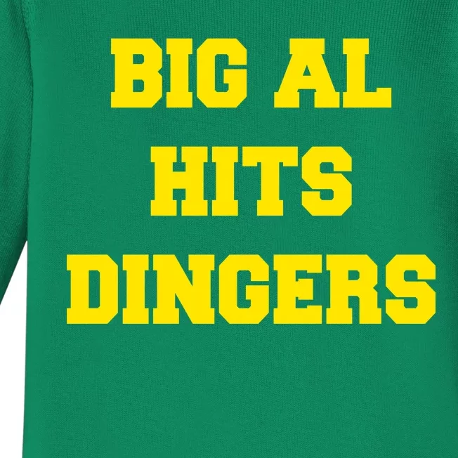 Big Al Hits Dingers Baseball Baby Long Sleeve Bodysuit