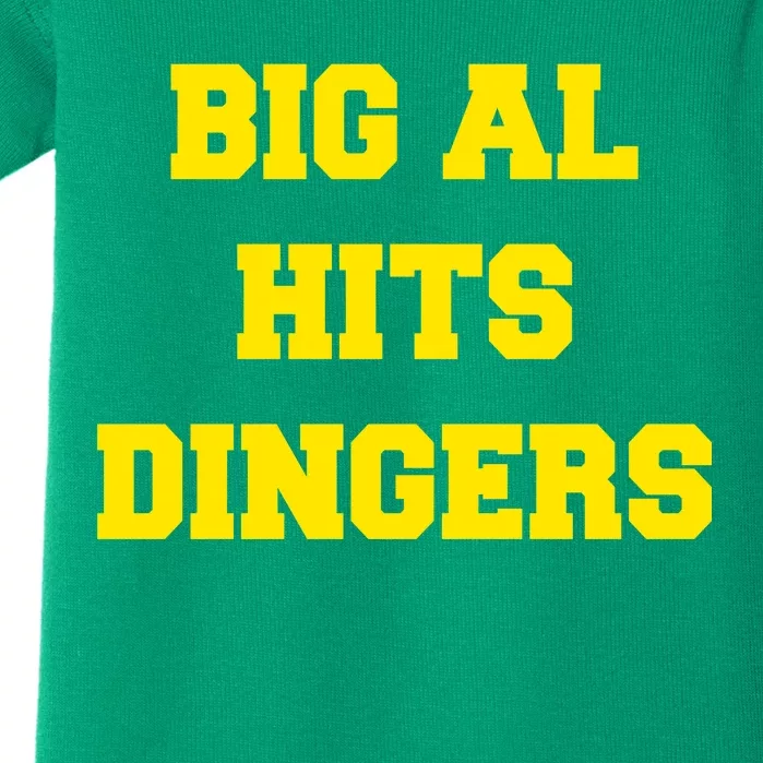 Big Al Hits Dingers Baseball Baby Bodysuit