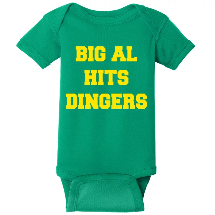 Big Al Hits Dingers Baseball Baby Bodysuit