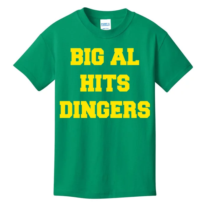 Big Al Hits Dingers Baseball Kids T-Shirt