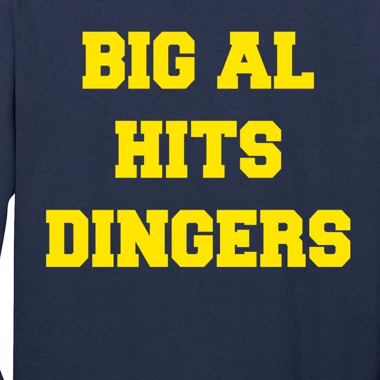 Big Al Hits Dingers Baseball Tall Long Sleeve T-Shirt