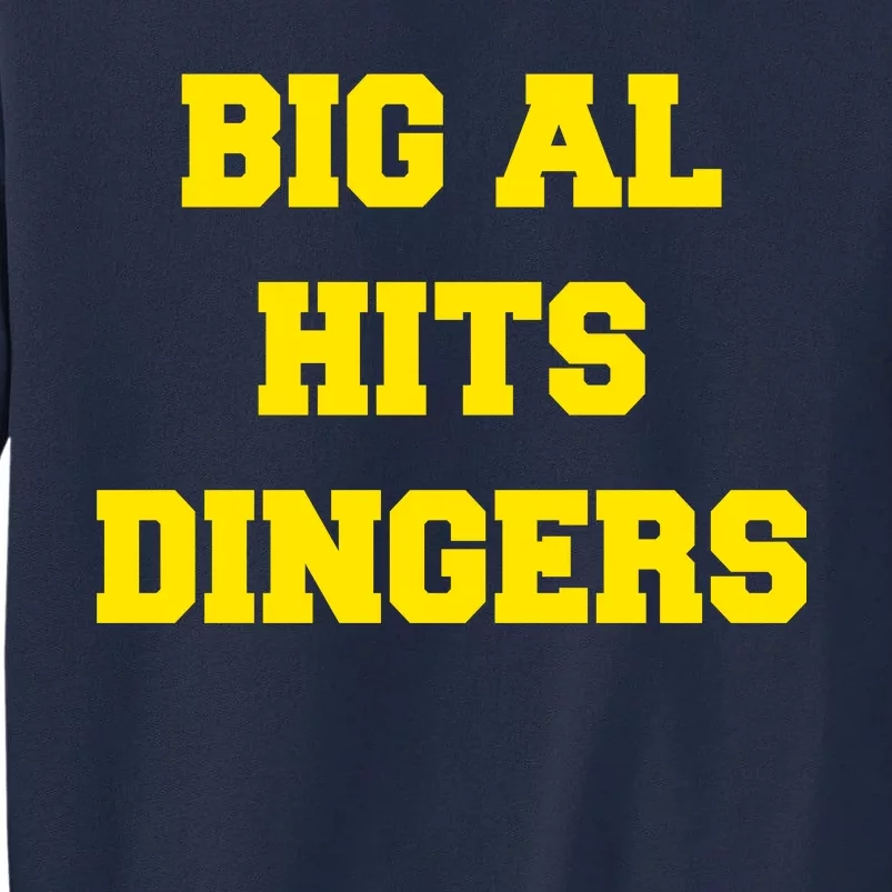 Big Al Hits Dingers Baseball Tall Sweatshirt