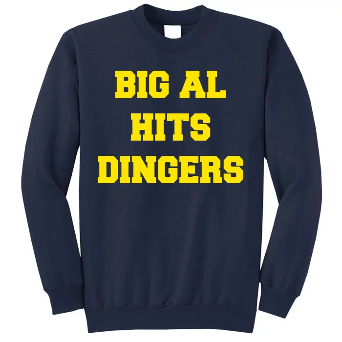 Big Al Hits Dingers Baseball Tall Sweatshirt