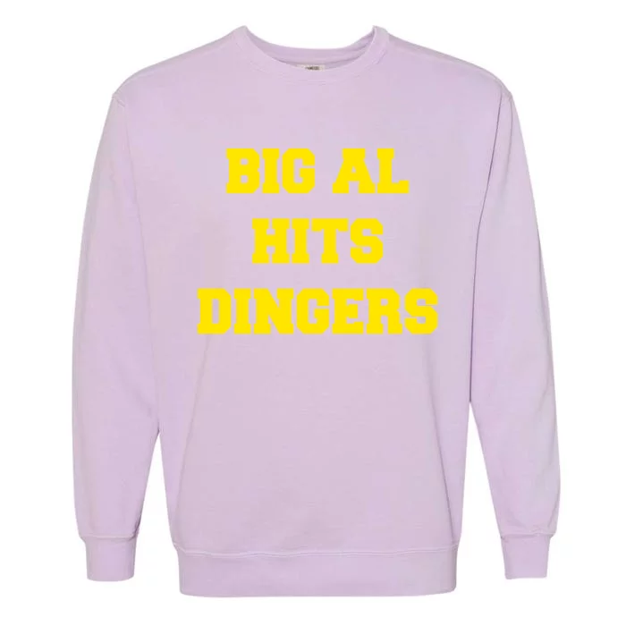 Big Al Hits Dingers Baseball Garment-Dyed Sweatshirt