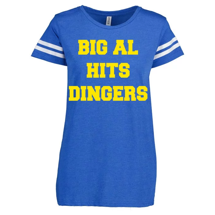 Big Al Hits Dingers Baseball Enza Ladies Jersey Football T-Shirt