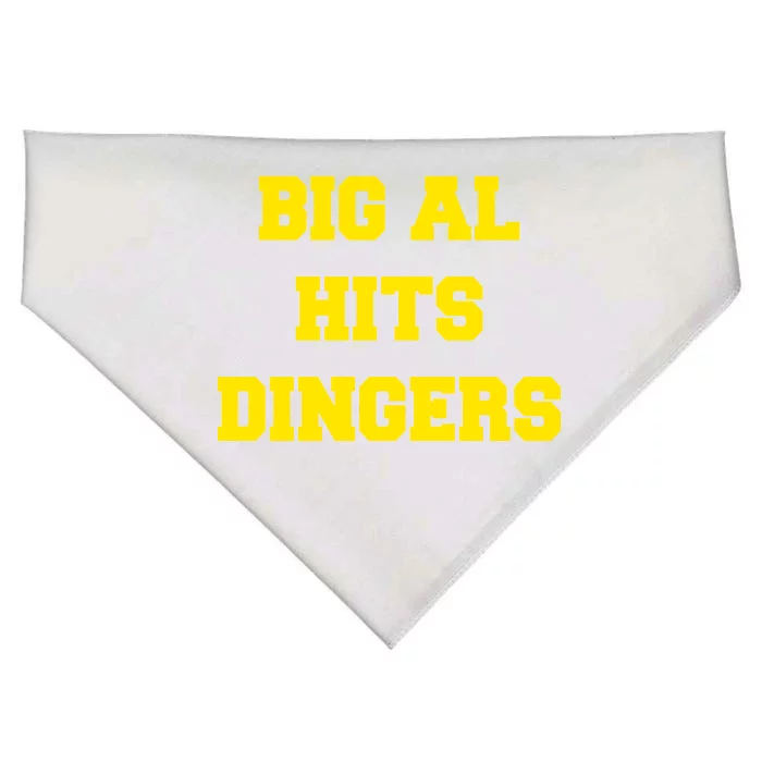 Big Al Hits Dingers Baseball USA-Made Doggie Bandana