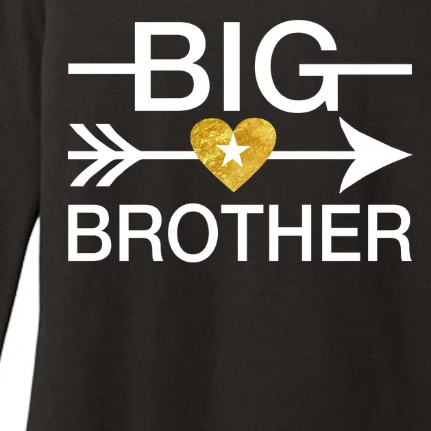 Big Brother Gold Heart Arrow Womens CVC Long Sleeve Shirt