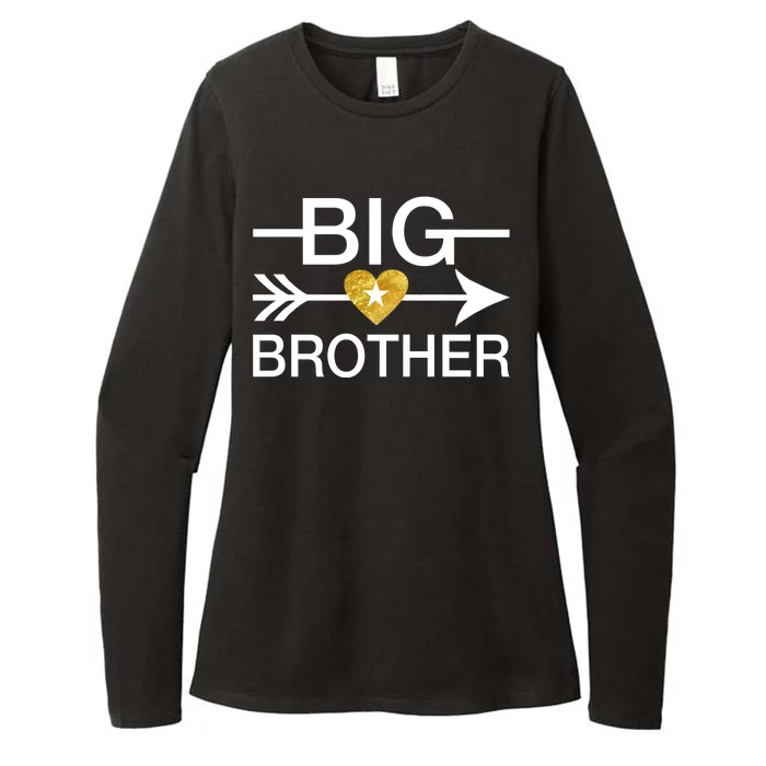 Big Brother Gold Heart Arrow Womens CVC Long Sleeve Shirt