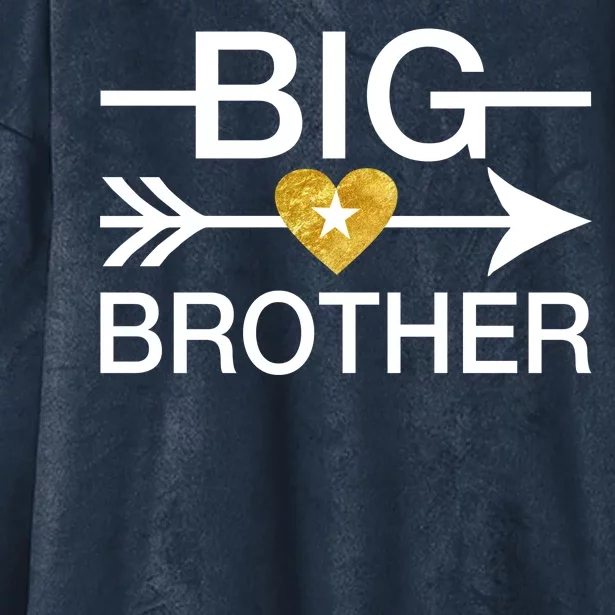 Big Brother Gold Heart Arrow Hooded Wearable Blanket