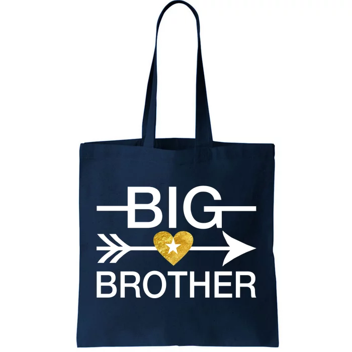 Big Brother Gold Heart Arrow Tote Bag