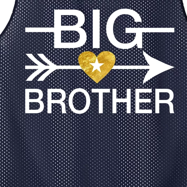 Big Brother Gold Heart Arrow Mesh Reversible Basketball Jersey Tank