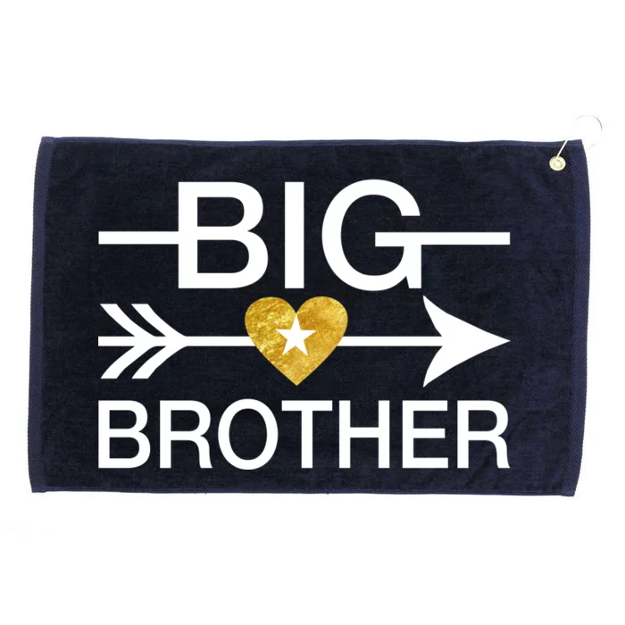 Big Brother Gold Heart Arrow Grommeted Golf Towel