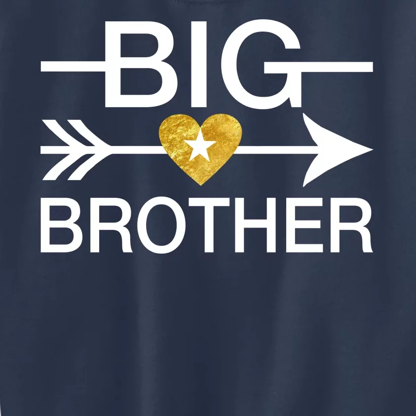 Big Brother Gold Heart Arrow Kids Sweatshirt