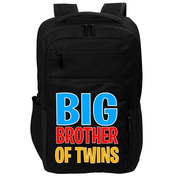 Big Brother of Twins Colorful Text Impact Tech Backpack