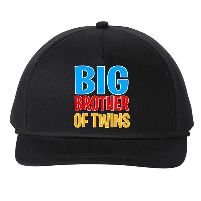 Big Brother of Twins Colorful Text Snapback Five-Panel Rope Hat