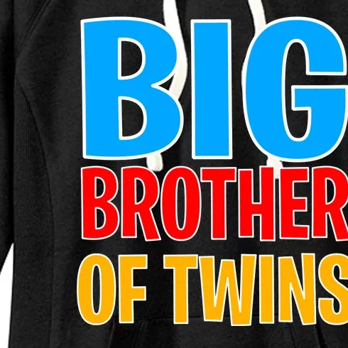 Big Brother of Twins Colorful Text Women's Fleece Hoodie