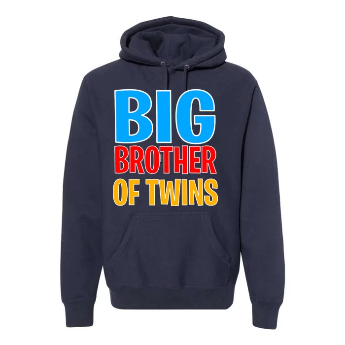 Big Brother of Twins Colorful Text Premium Hoodie