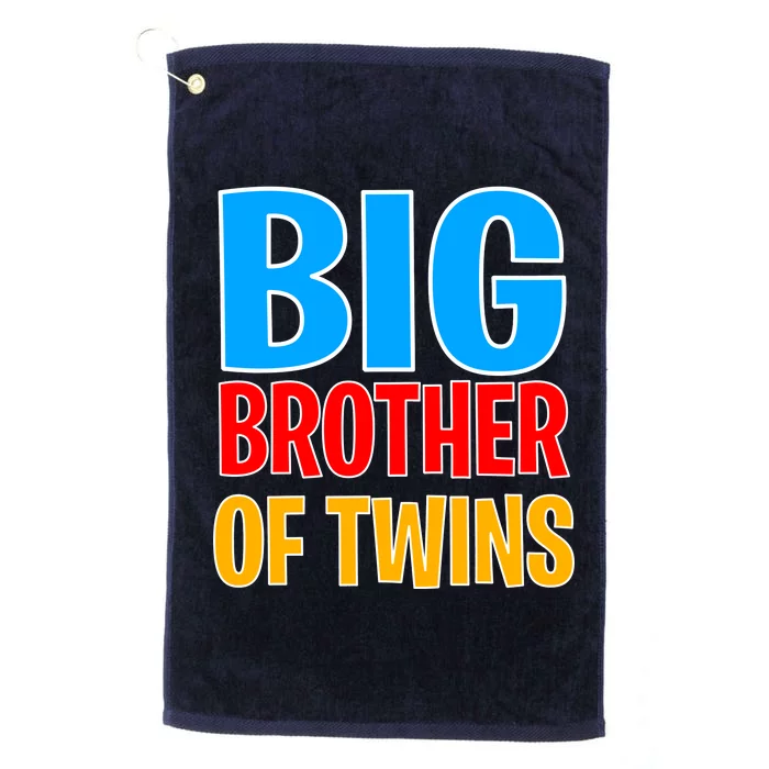 Big Brother of Twins Colorful Text Platinum Collection Golf Towel