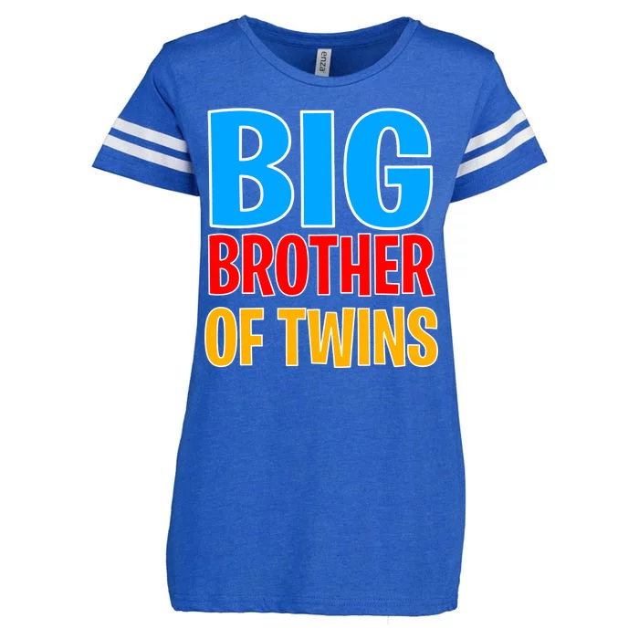 Big Brother of Twins Colorful Text Enza Ladies Jersey Football T-Shirt