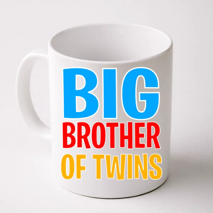 Big Brother of Twins Colorful Text Front & Back Coffee Mug