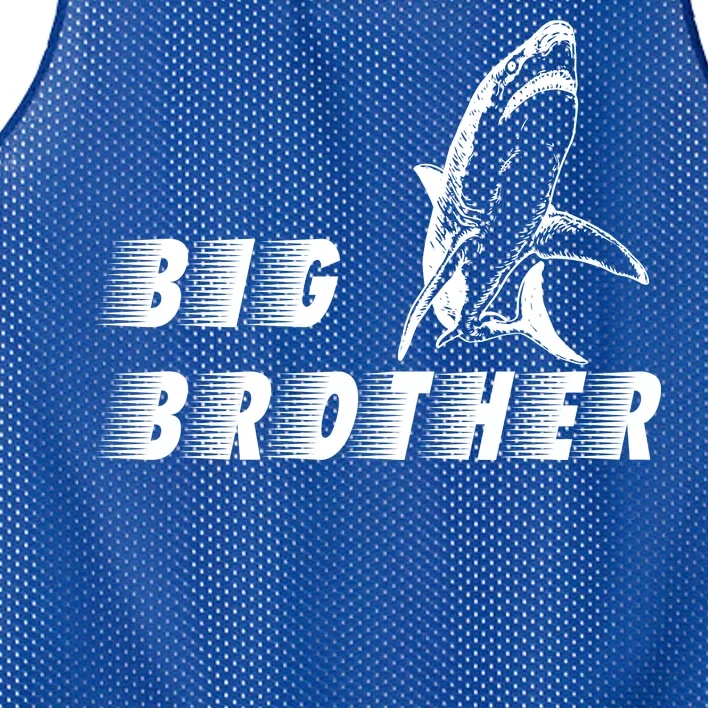 Big Brother Shark Funny Bro Mesh Reversible Basketball Jersey Tank