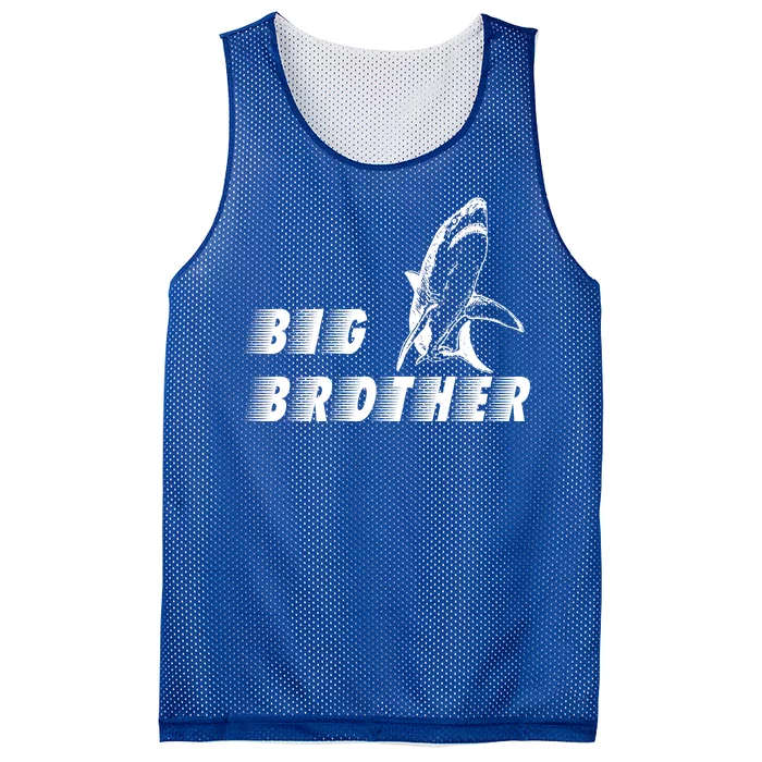 Big Brother Shark Funny Bro Mesh Reversible Basketball Jersey Tank