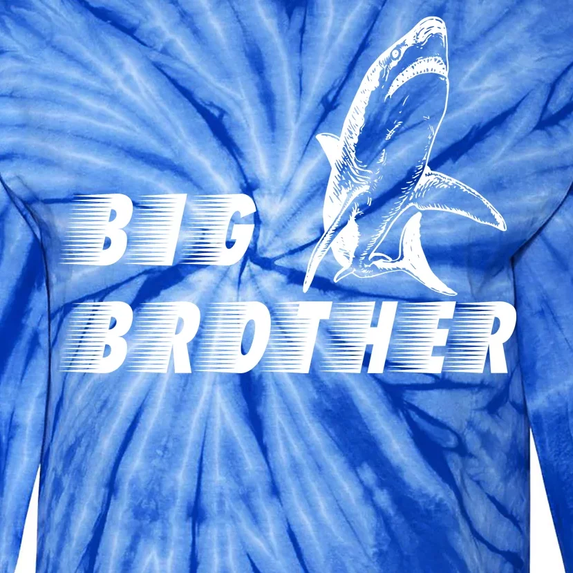 Big Brother Shark Funny Bro Tie-Dye Long Sleeve Shirt