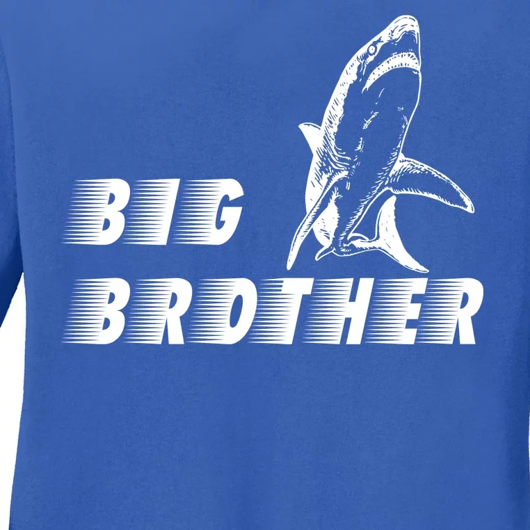 Big Brother Shark Funny Bro Ladies Long Sleeve Shirt