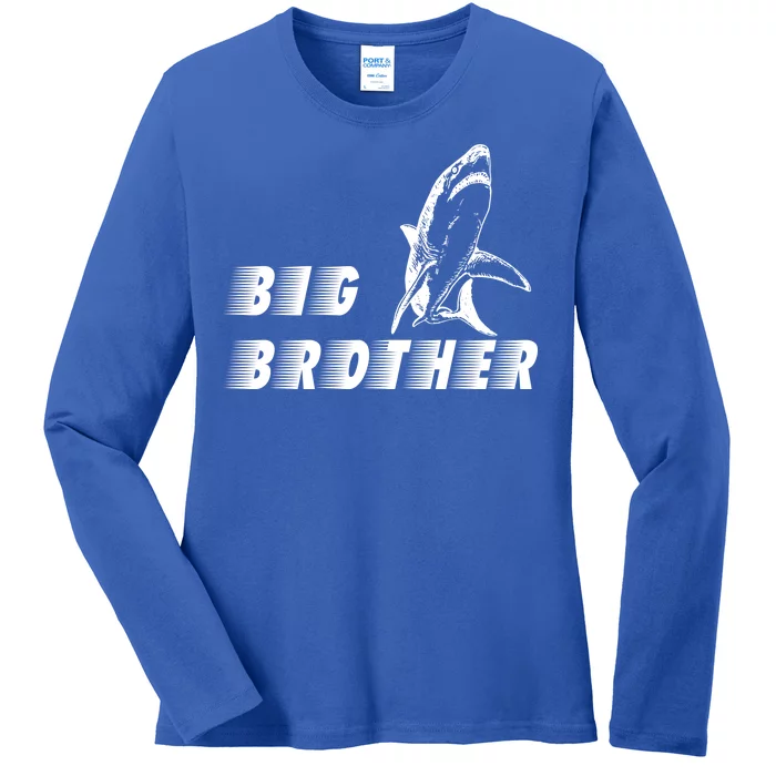 Big Brother Shark Funny Bro Ladies Long Sleeve Shirt