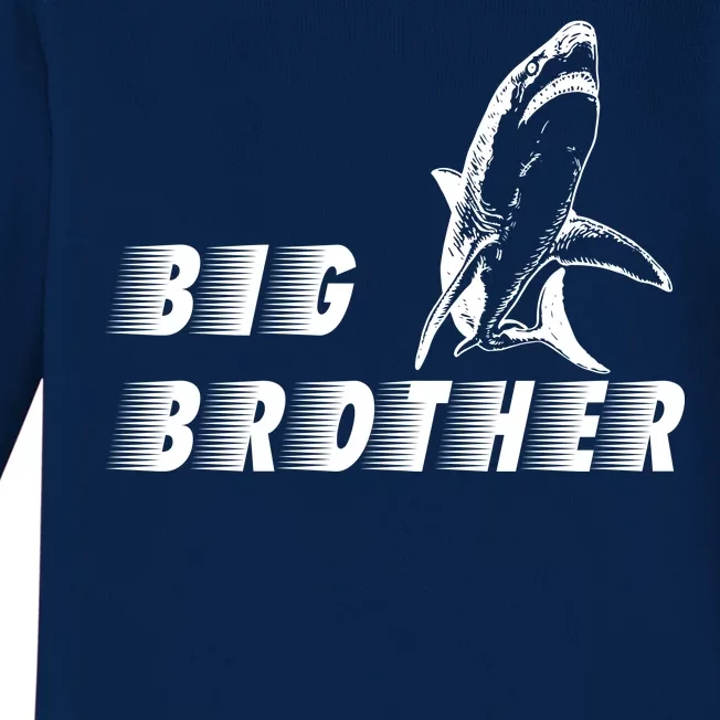 Big Brother Shark Funny Bro Baby Long Sleeve Bodysuit