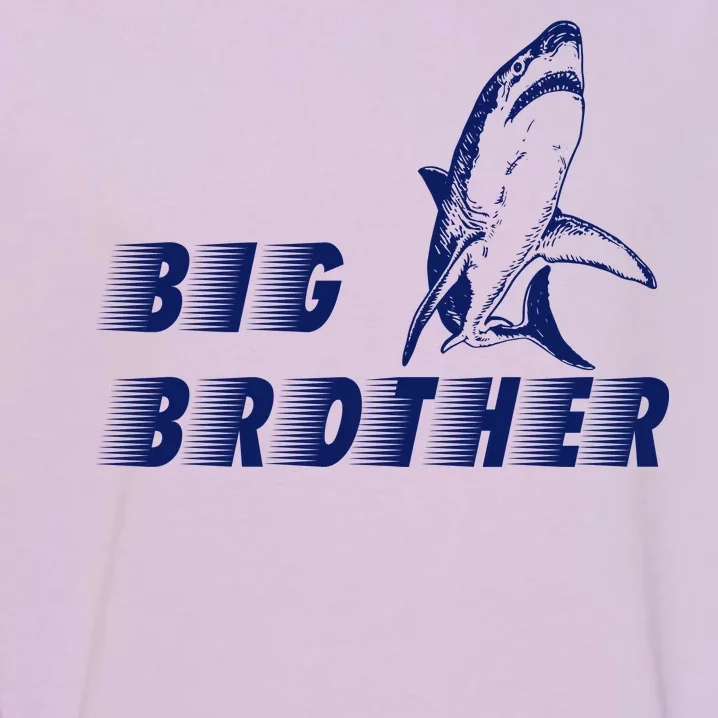 Big Brother Shark Funny Bro Garment-Dyed Sweatshirt