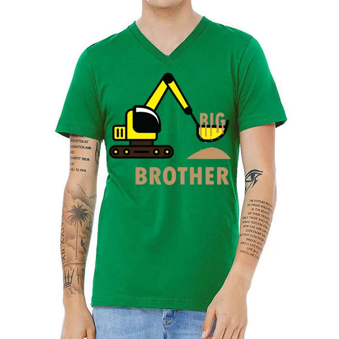 Big Brother Tractor V-Neck T-Shirt