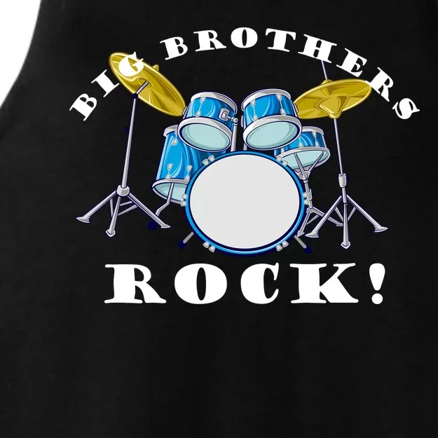 Big Brothers Rock Band Drum Set Ladies Tri-Blend Wicking Tank