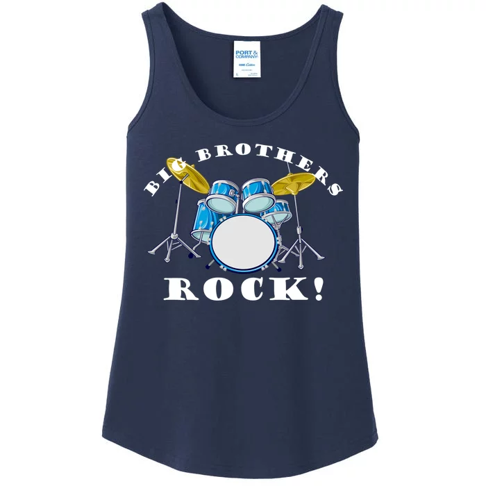 Big Brothers Rock Band Drum Set Ladies Essential Tank