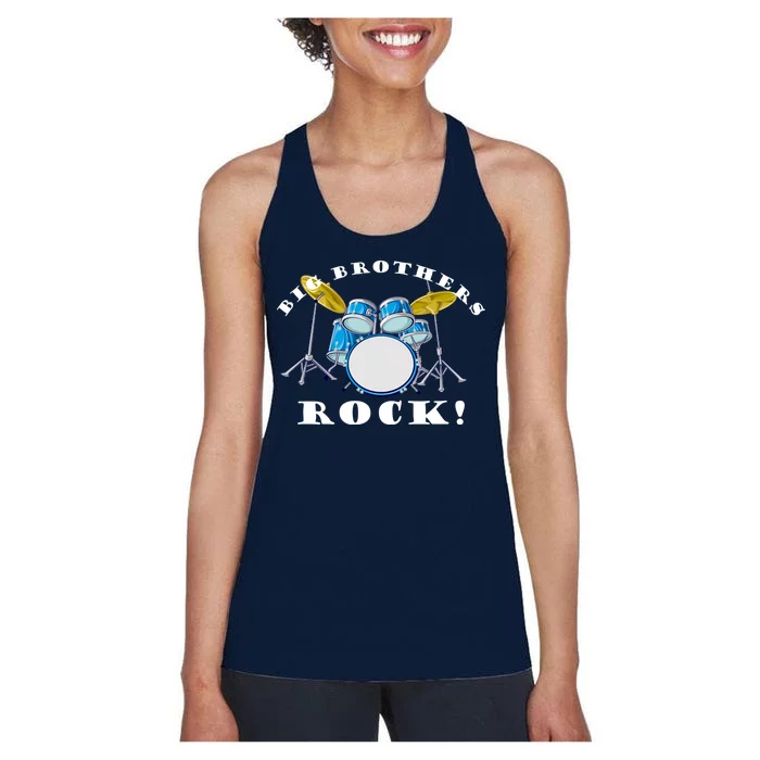 Big Brothers Rock Band Drum Set Women's Racerback Tank