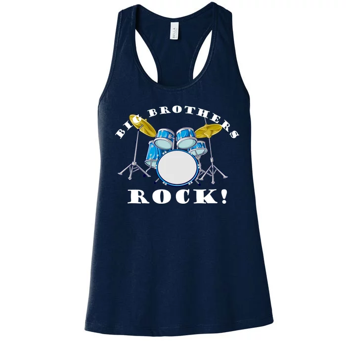 Big Brothers Rock Band Drum Set Women's Racerback Tank