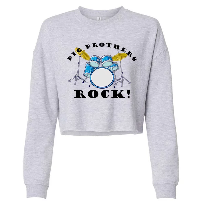 Big Brothers Rock Band Drum Set Cropped Pullover Crew