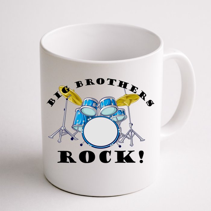 Big Brothers Rock Band Drum Set Front & Back Coffee Mug